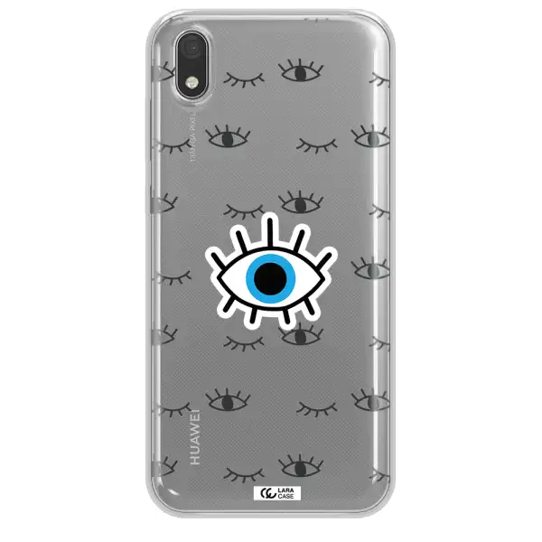 A Blue Eye With Black Eyeballs And Eyelashes Huawei Honor 8S Clear Tpu Case