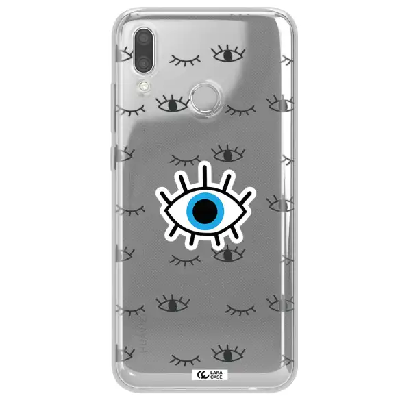 A Blue Eye With Black Eyeballs And Eyelashes Huawei P Smart 2019 Clear Tpu Case