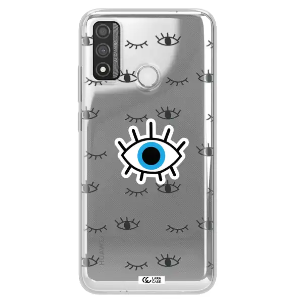 A Blue Eye With Black Eyeballs And Eyelashes Huawei P Smart 2020 Clear Tpu Case