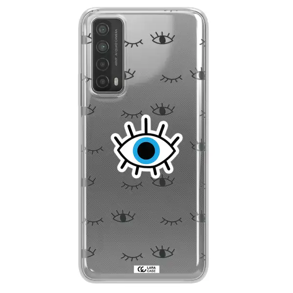 A Blue Eye With Black Eyeballs And Eyelashes Huawei P Smart 2021 Clear Tpu Case