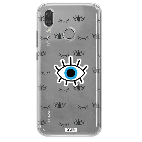 A Blue Eye With Black Eyeballs And Eyelashes Huawei P20 Lite Clear Tpu Case