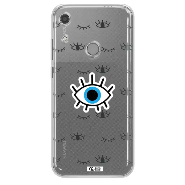 A Blue Eye With Black Eyeballs And Eyelashes Huawei Y6S Clear Tpu Case