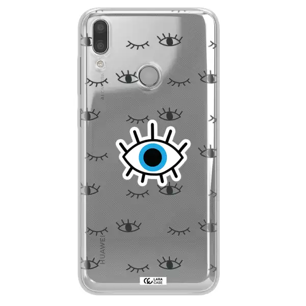 A Blue Eye With Black Eyeballs And Eyelashes Huawei Y9 2019 Clear Tpu Case