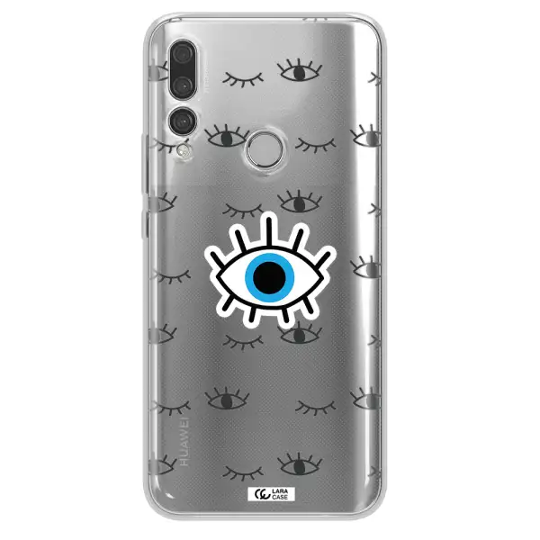 A Blue Eye With Black Eyeballs And Eyelashes Huawei Y9 Prime 2019 Clear Tpu Case