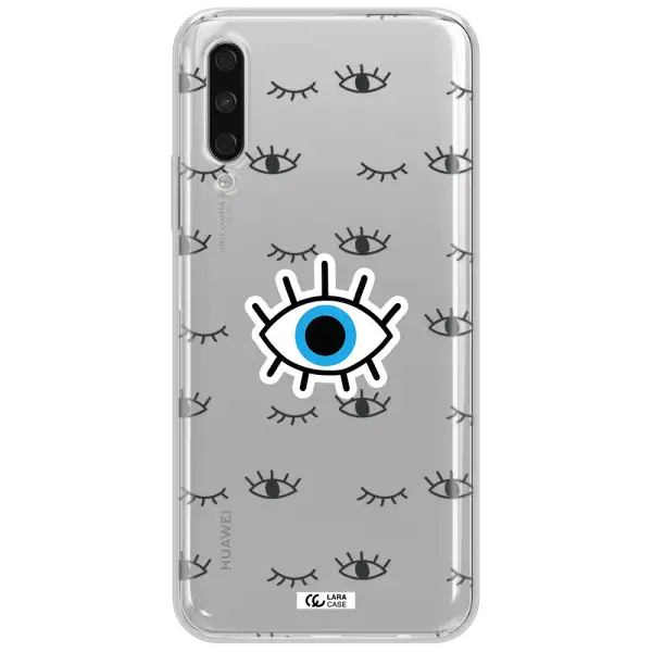 A Blue Eye With Black Eyeballs And Eyelashes Huawei Y9S Clear Tpu Case