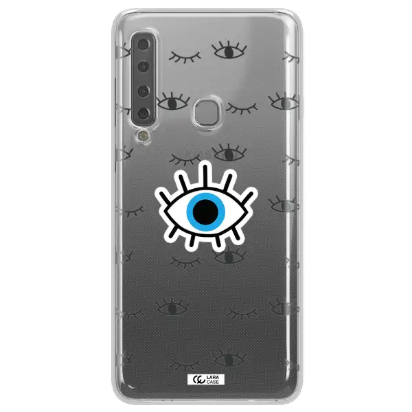 A Blue Eye With Black Eyeballs And Eyelashes Samsung A9 2018 Clear Tpu Case