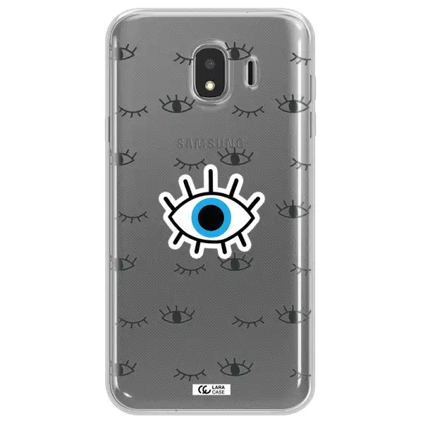 A Blue Eye With Black Eyeballs And Eyelashes Samsung J4 Clear Tpu Case