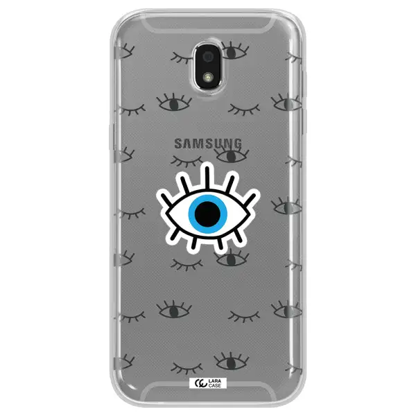A Blue Eye With Black Eyeballs And Eyelashes Samsung J5 2017 Clear Tpu Case