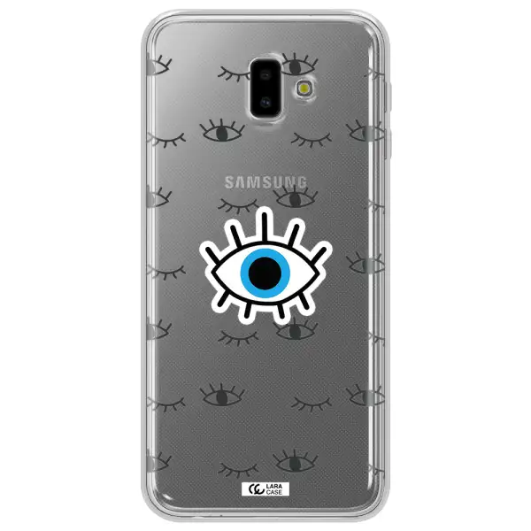 A Blue Eye With Black Eyeballs And Eyelashes Samsung J6 Plus Clear Tpu Case