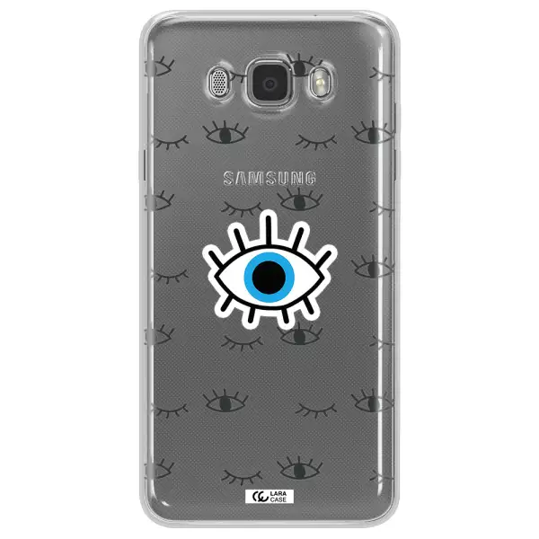 A Blue Eye With Black Eyeballs And Eyelashes Samsung J7 2016 Clear Tpu Case