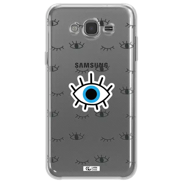 A Blue Eye With Black Eyeballs And Eyelashes Samsung J7 Core Clear Tpu Case