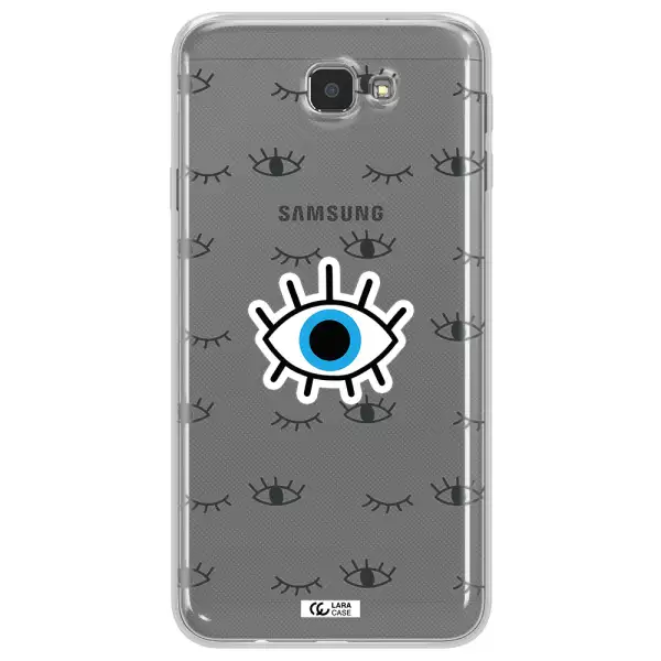 A Blue Eye With Black Eyeballs And Eyelashes Samsung J7 Prim Clear Tpu Case