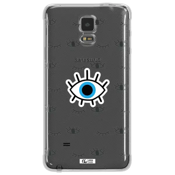 A Blue Eye With Black Eyeballs And Eyelashes Samsung Note 4 Clear Tpu Case