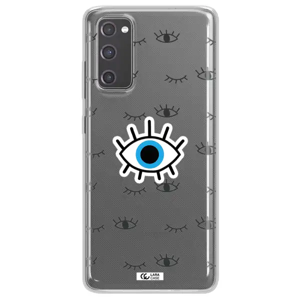 A Blue Eye With Black Eyeballs And Eyelashes Samsung S20 Fe Clear Tpu Case
