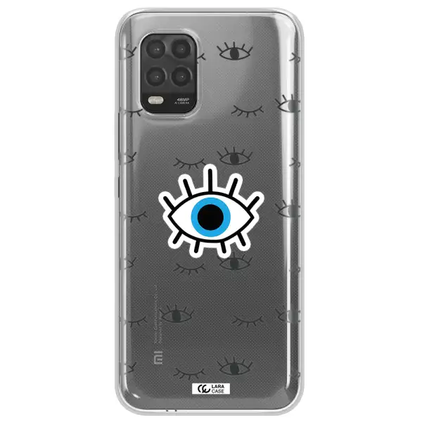 A Blue Eye With Black Eyeballs And Eyelashes Xiaomi Mi 10 Lite Clear Tpu Case
