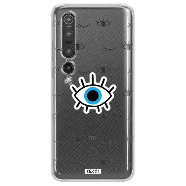 A Blue Eye With Black Eyeballs And Eyelashes Xiaomi Mi 10 Pro Clear Tpu Case