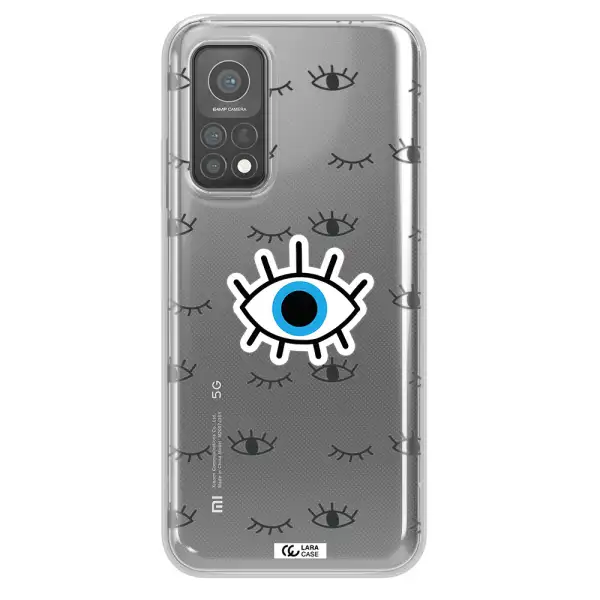 A Blue Eye With Black Eyeballs And Eyelashes Xiaomi Mi 10 T Pro Clear Tpu Case