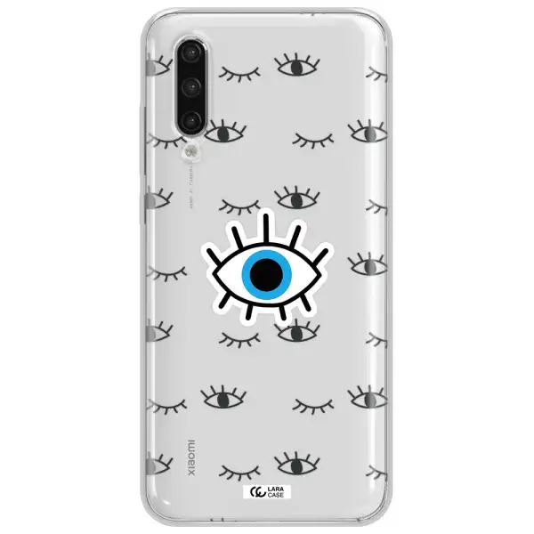 A Blue Eye With Black Eyeballs And Eyelashes Xiaomi Mi 9 Lite Clear Tpu Case