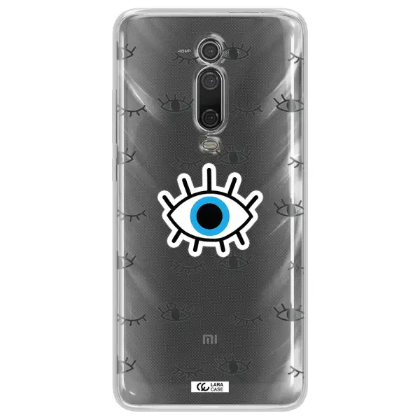A Blue Eye With Black Eyeballs And Eyelashes Xiaomi Mi 9T Clear Tpu Case