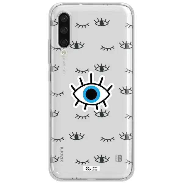 A Blue Eye With Black Eyeballs And Eyelashes Xiaomi Mi A3 Clear Tpu Case