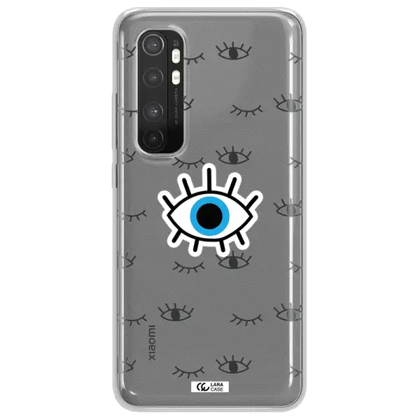 A Blue Eye With Black Eyeballs And Eyelashes Xiaomi Mi Note 10 Lite Clear Tpu Case