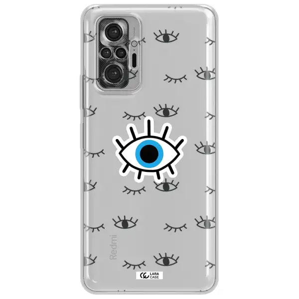 A Blue Eye With Black Eyeballs And Eyelashes Xiaomi Note 10 Pro Clear Tpu Case