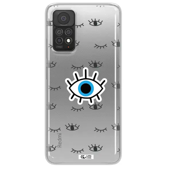 A Blue Eye With Black Eyeballs And Eyelashes Xiaomi Note 11 Pro Clear Tpu Case