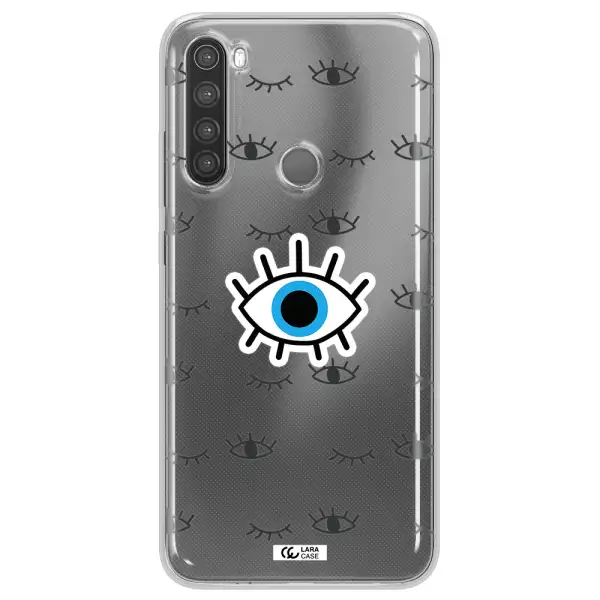 A Blue Eye With Black Eyeballs And Eyelashes Xiaomi Note 8 Clear Tpu Case