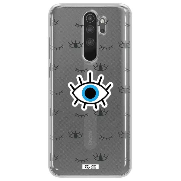A Blue Eye With Black Eyeballs And Eyelashes Xiaomi Note 8 Pro Clear Tpu Case