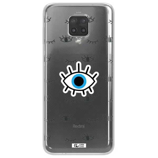 A Blue Eye With Black Eyeballs And Eyelashes Xiaomi Note 9 Pro Clear Tpu Case