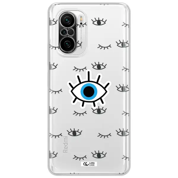 A Blue Eye With Black Eyeballs And Eyelashes Xiaomi Poco F3 Clear Tpu Case