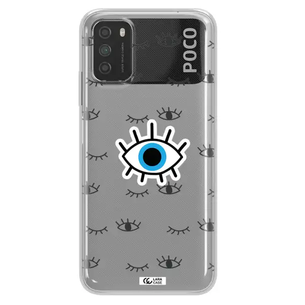A Blue Eye With Black Eyeballs And Eyelashes Xiaomi Poco M3 Clear Tpu Case