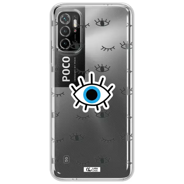 A Blue Eye With Black Eyeballs And Eyelashes Xiaomi Poco M4 Pro 5G Clear Tpu Case