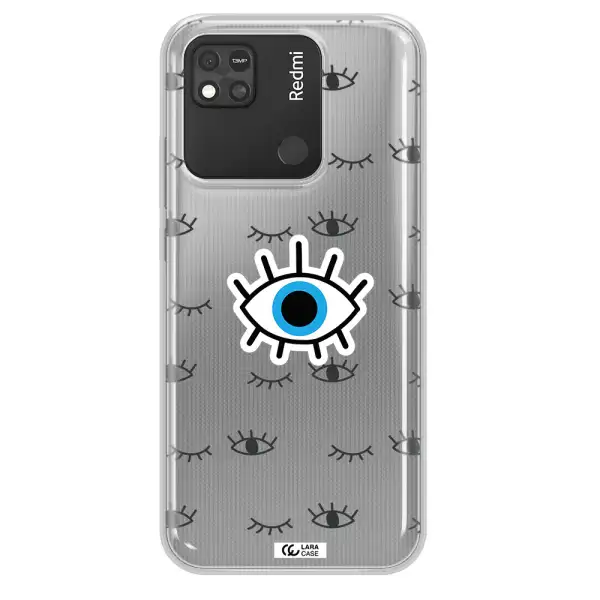 A Blue Eye With Black Eyeballs And Eyelashes Xiaomi Redmi 10A Clear Tpu Case