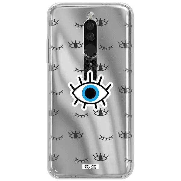 A Blue Eye With Black Eyeballs And Eyelashes Xiaomi Redmi 8 Clear Tpu Case