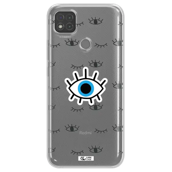 A Blue Eye With Black Eyeballs And Eyelashes Xiaomi Redmi 9C Clear Tpu Case