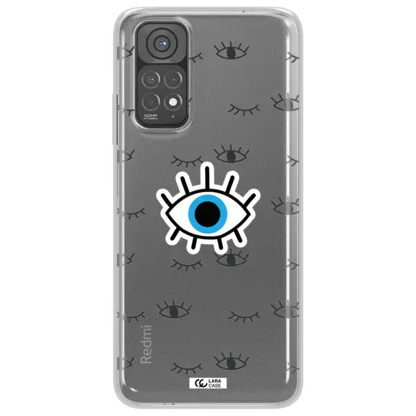 A Blue Eye With Black Eyeballs And Eyelashes Xiaomi Redmi Note 11 Clear Tpu Case