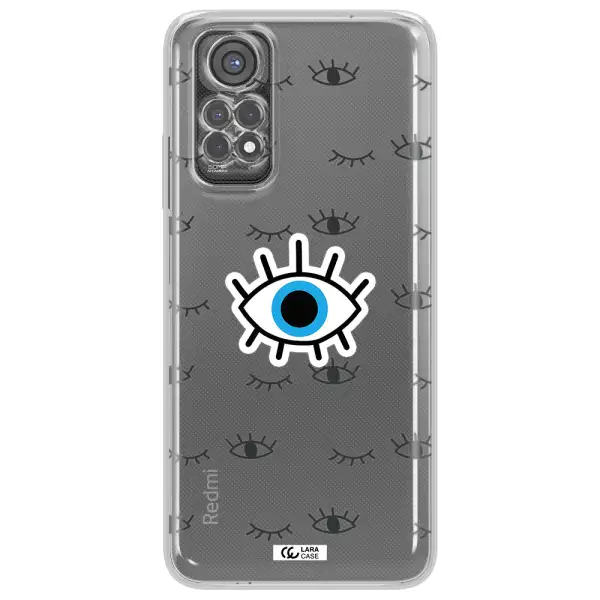 A Blue Eye With Black Eyeballs And Eyelashes Xiaomi Redmi Note 11S Clear Tpu Case