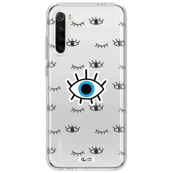 A Blue Eye With Black Eyeballs And Eyelashes Xiaomi Redmi Note 8T Clear Tpu Case