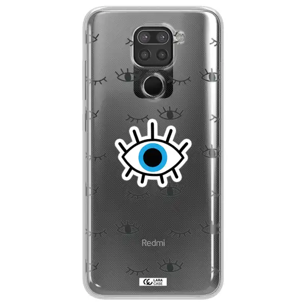 A Blue Eye With Black Eyeballs And Eyelashes Xiaomi Redmi Note 9 Clear Tpu Case