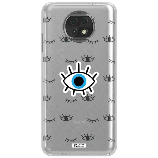 A Blue Eye With Black Eyeballs And Eyelashes Xiaomi Redmi Note 9T Clear Tpu Case
