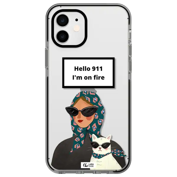 911 Apple iPhone 11 impact black border Case
