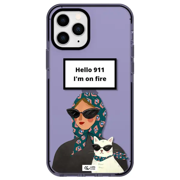 911 Apple iPhone 11 pro max impact Lilac Case