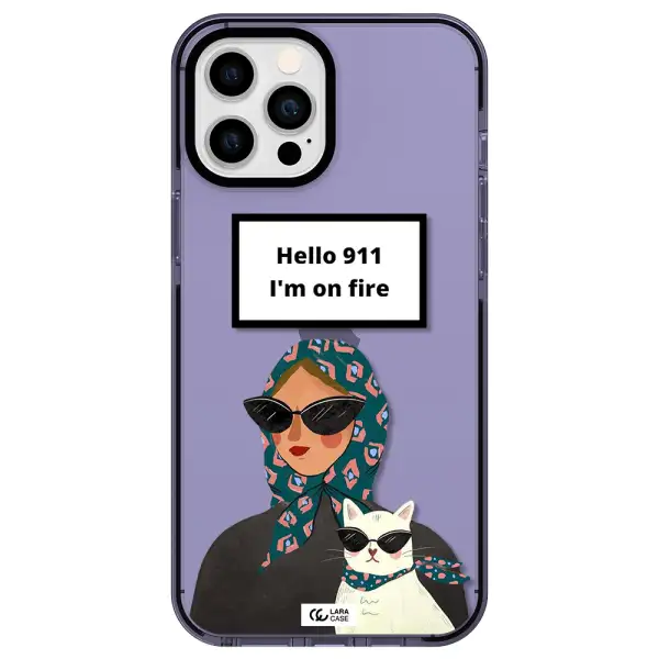 911 Apple iPhone 12 pro max impact Lilac Case