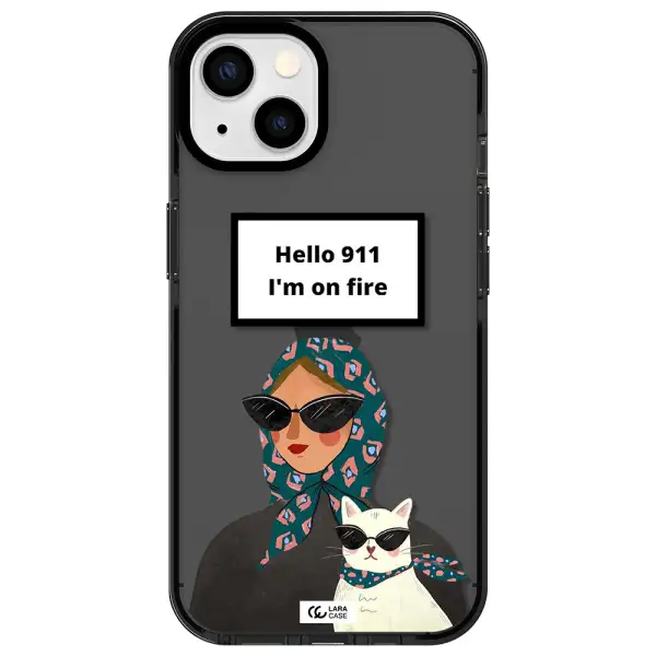 911 Apple iPhone 13 impact Smoke Black Case