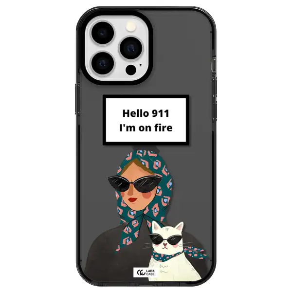 911 Apple iPhone 13 Pro Max impact Smoke Black Case