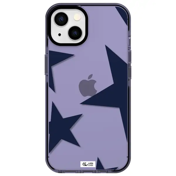 Blue Navy Stars Apple iPhone 13 impact Lilac Case