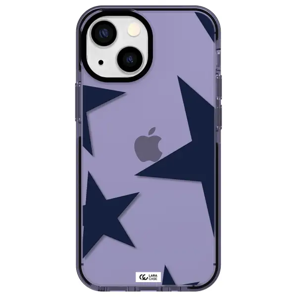 Blue Navy Stars Apple iPhone 13 mini impact Lilac Case