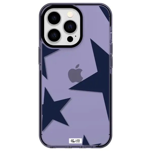 Blue Navy Stars Apple iPhone 13 Pro impact Lilac Case