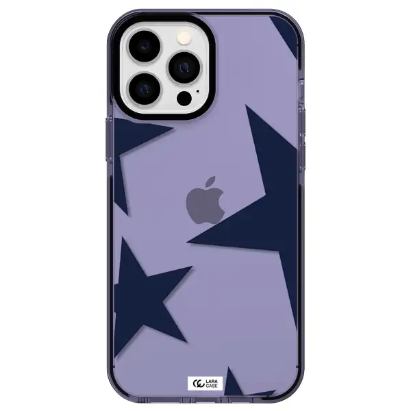 Blue Navy Stars Apple iPhone 13 Pro Max impact Lilac Case